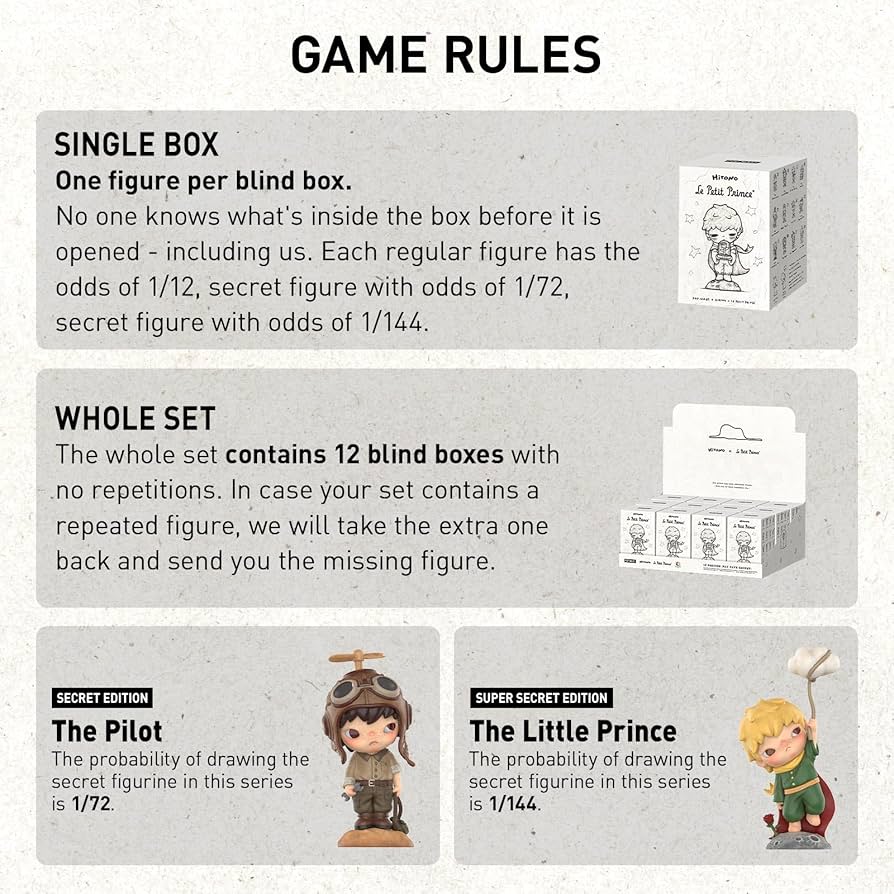 Hirono Le Petit Prince• 4セット Hirono×Le Petit Prince Series Figures - POP MART (United States)